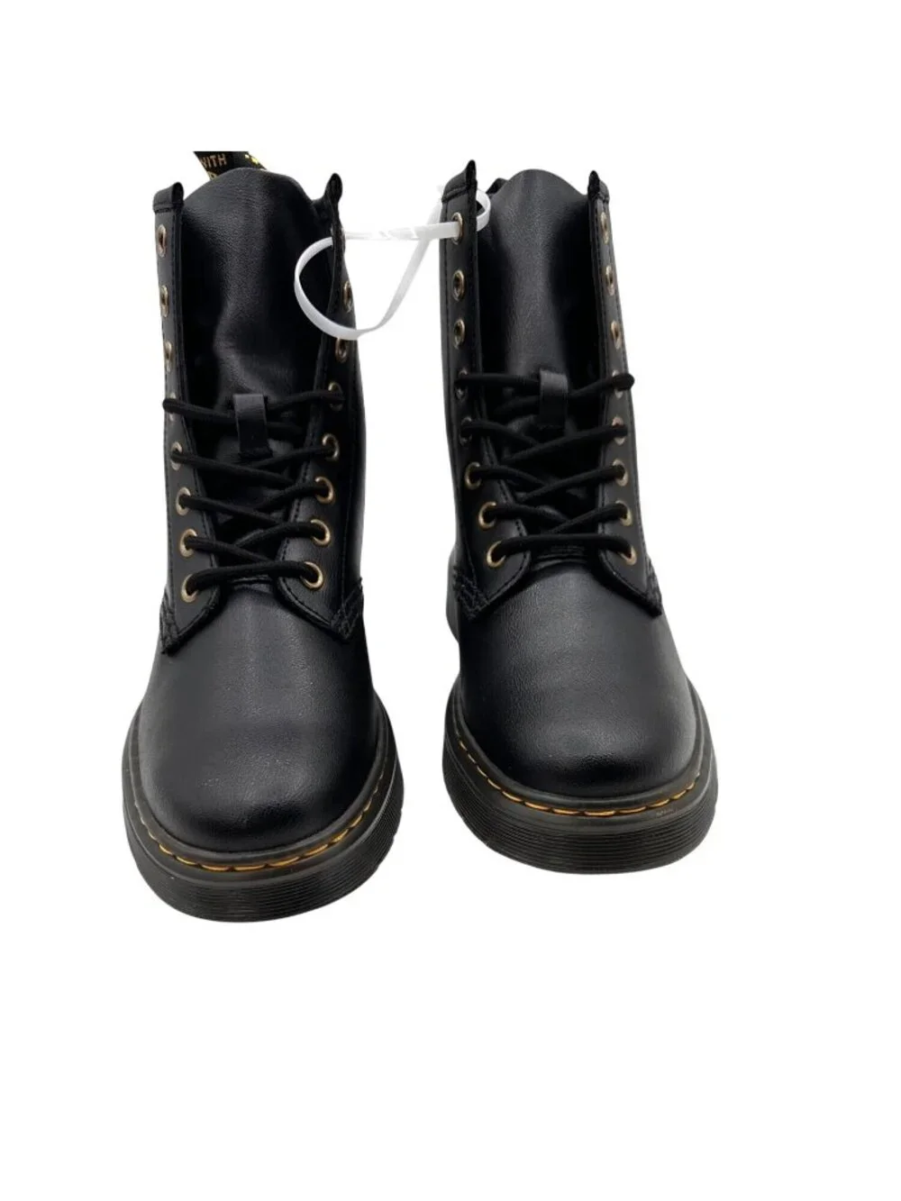 Dr. Martens Size 6 Girls Zavala Combat Lace-Up Punk  Platform Ankle Boot Black